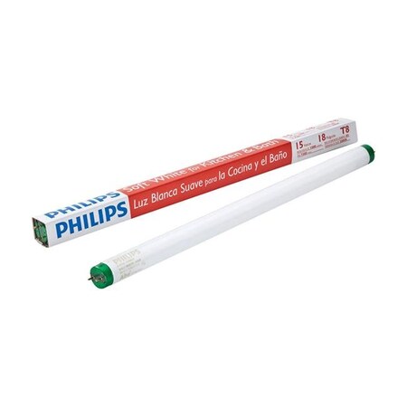 Philips Philips 3000006 15W T8 1 Dia. x 18 in. Soft White Fluorescent Bulb Linear; 1000 Lumens - Pack of 6 3000006